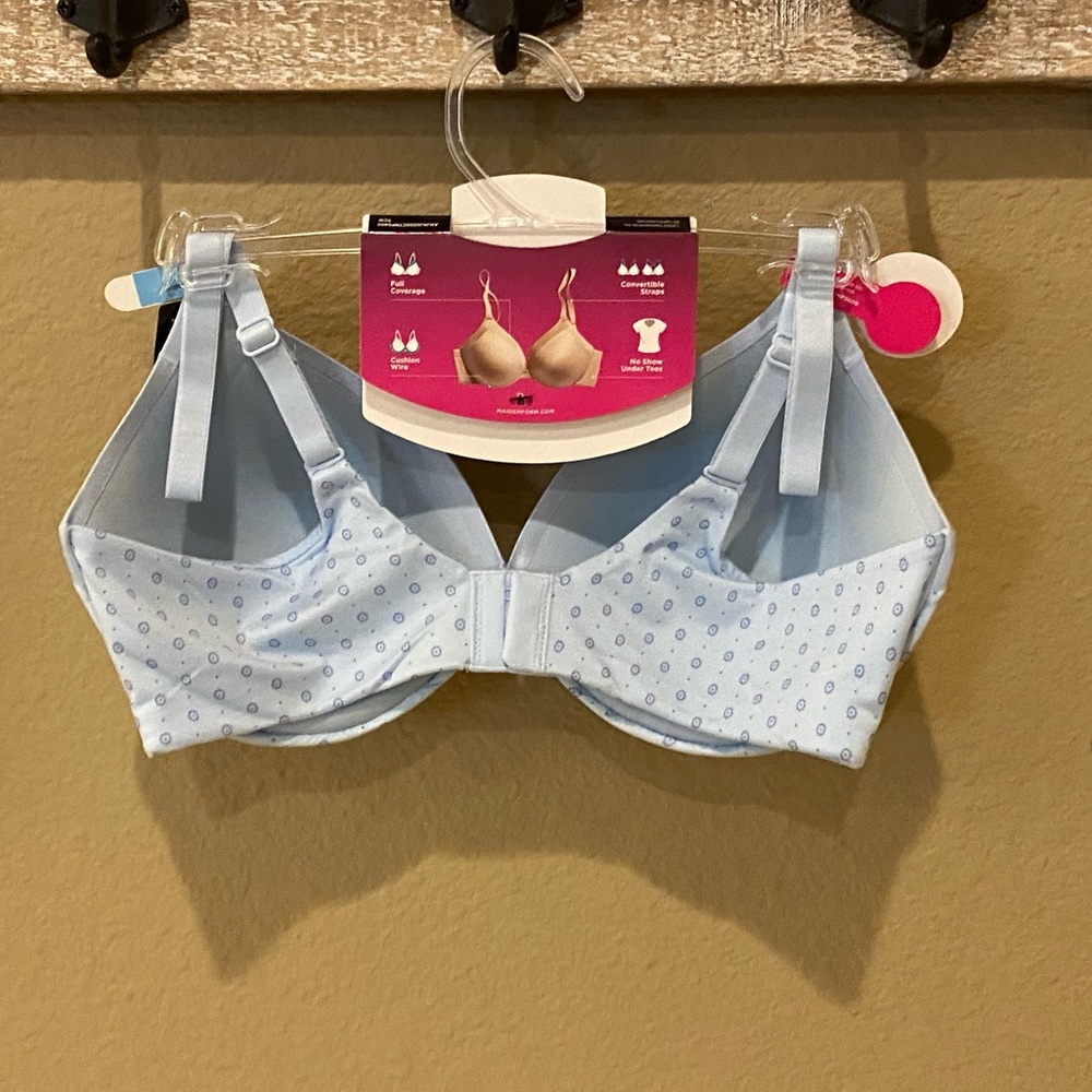 ✨ SALE NWT Maidenform Comfort Devotion Full Coverage Bra LightBluePrint - Picture 5 of 9